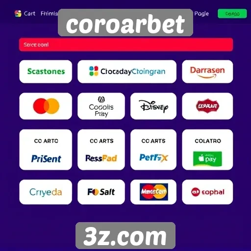 As opções de pagamento disponíveis no site Coroarbet